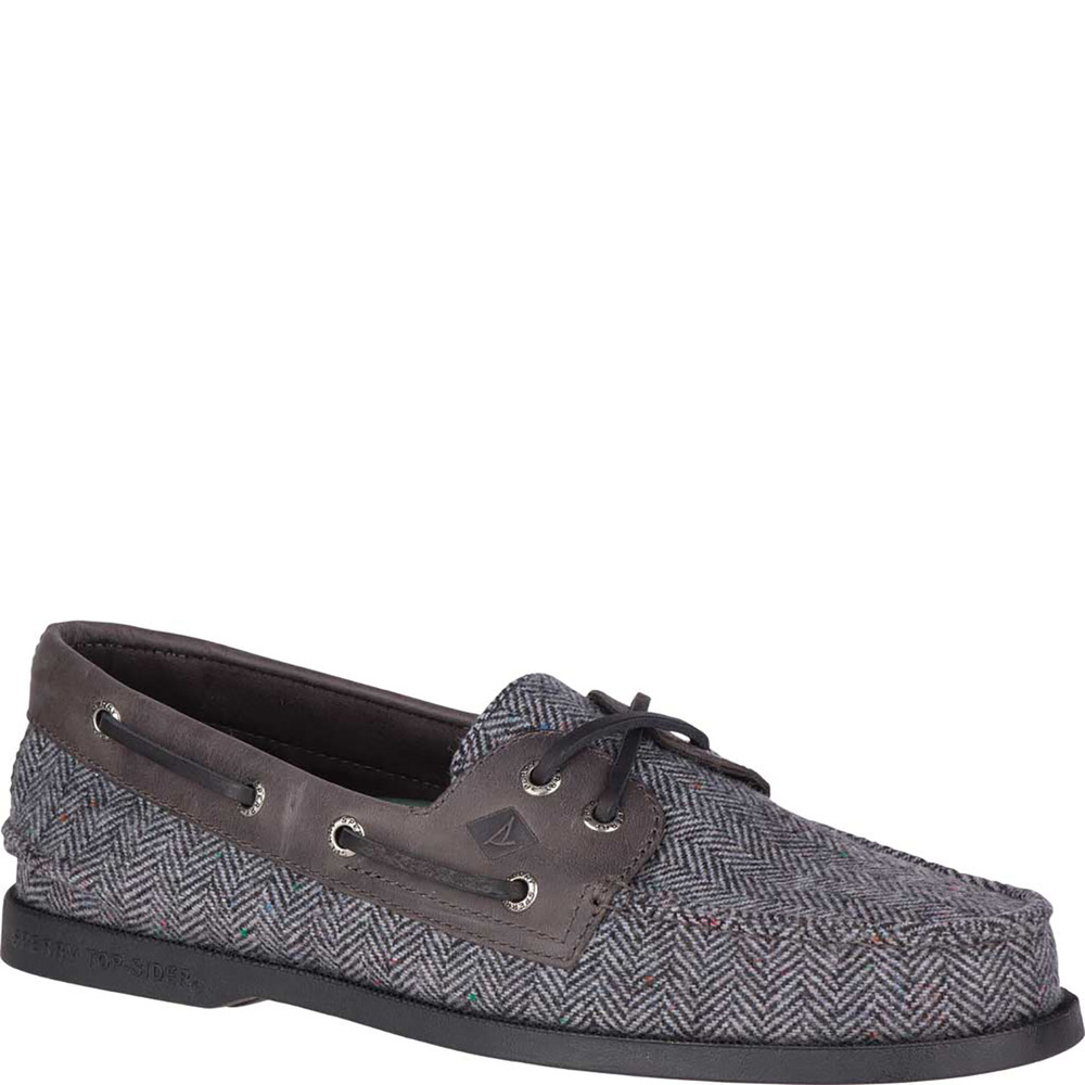 Sperry Men's A/O 2-Eye Tailored Boat Shoe Wool Grey
